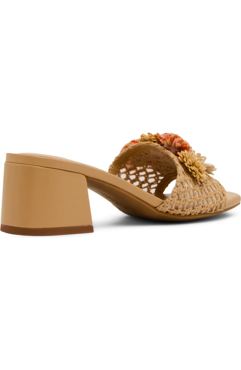 Anne Klein Dia Straw Flower Slide Sandal, Alternate, color,