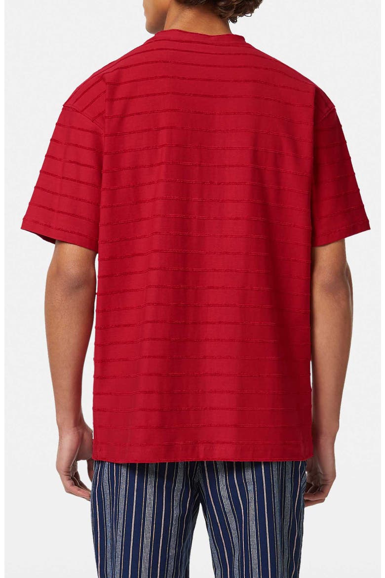 Relaxed Fit Striped Cotton T-Shirt, Alternate, color, ROADSIDE RED