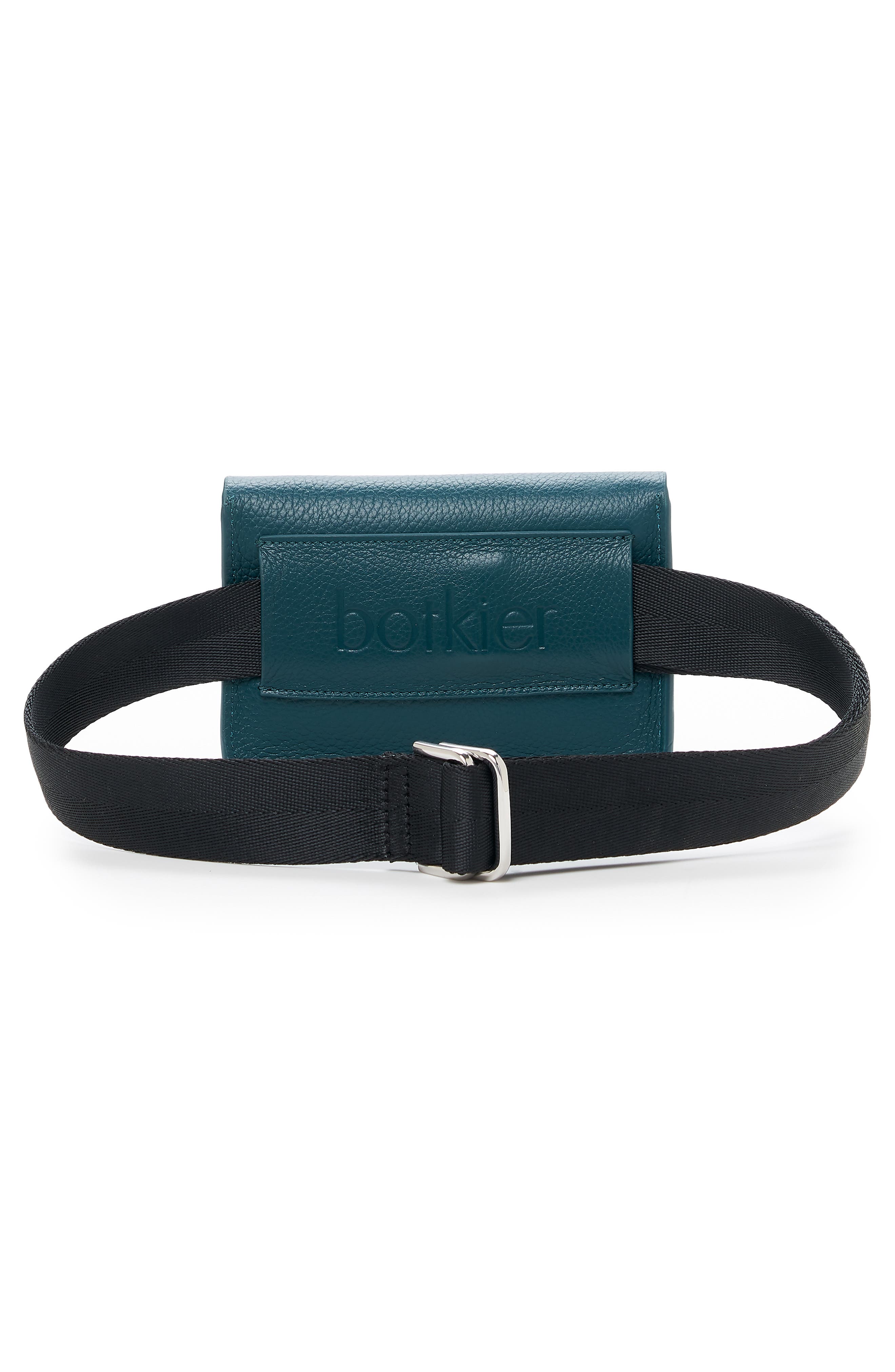 Vivi Calfskin Leather Belt Bag, Alternate, color, EMERALD