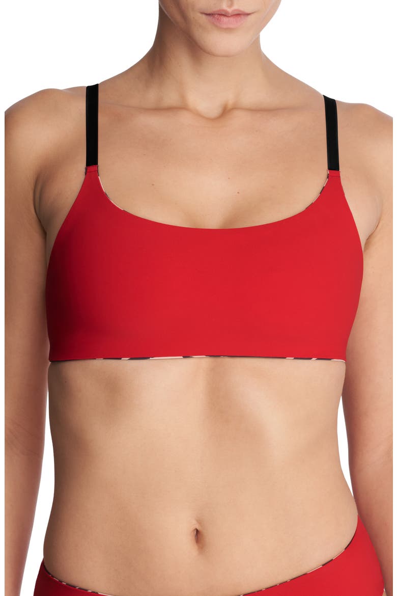 Reversible Bikini Top, Alternate, color, CAMEL ZEBRA / POINSETTIA