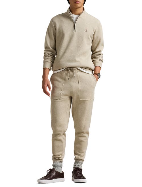 Polo Ralph Lauren Double Knit Mesh Jogger Pants In Tuscan Beige Heather