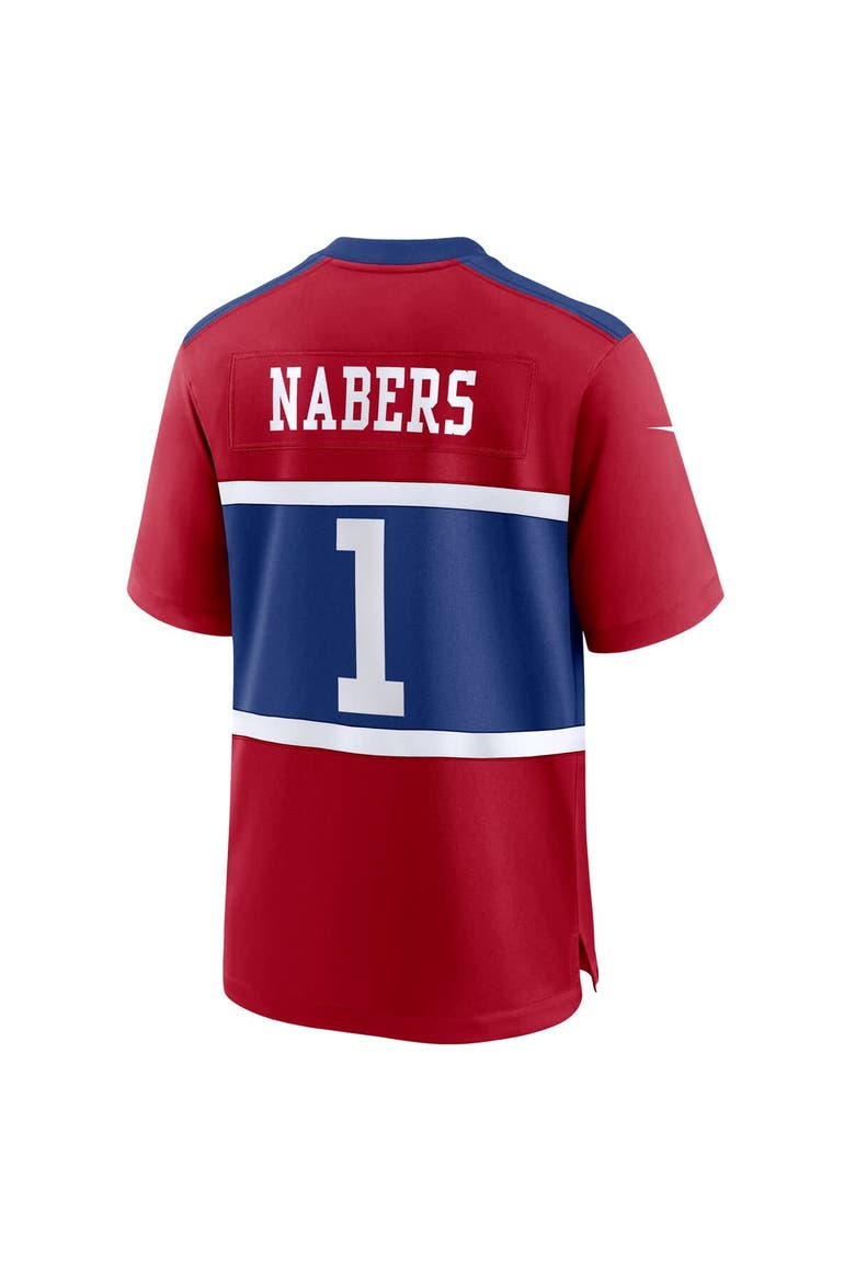 Youth Nike Malik Nabers Century Red New York Giants Alternate Player Game Jersey, Alternate, color, Red