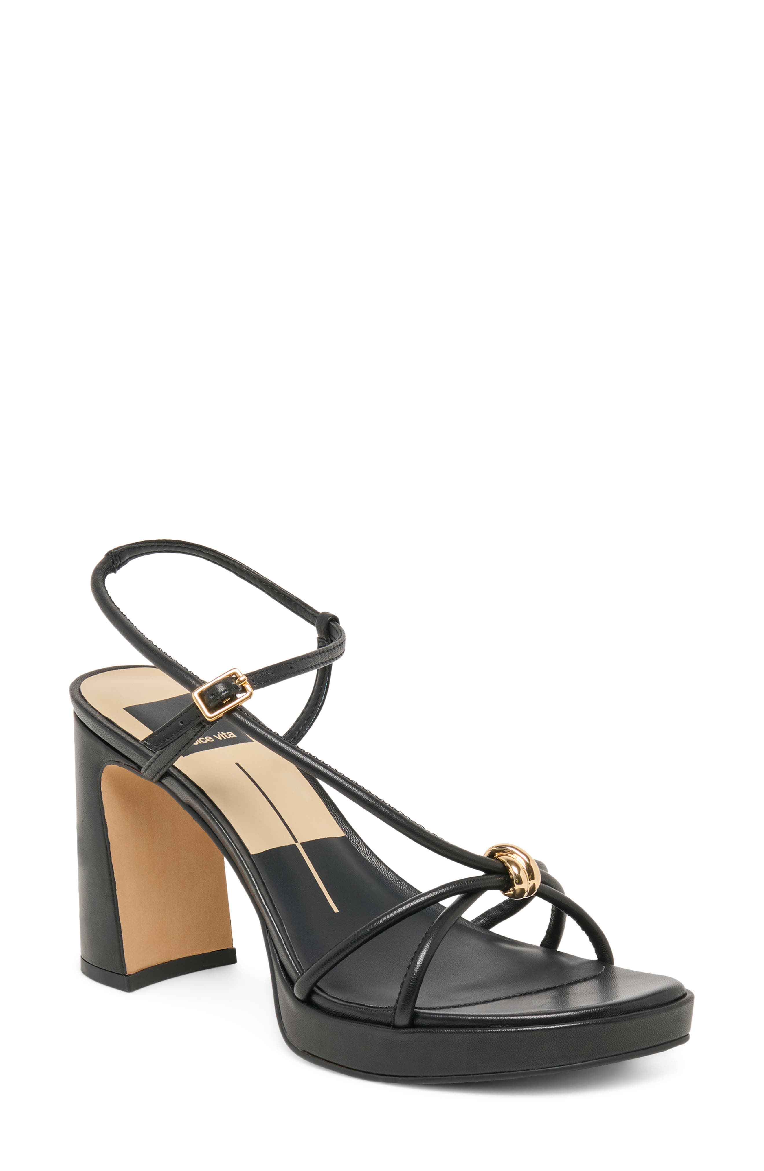 Dolce Vita Odete Platform Sandal, Main, color, Black Leather