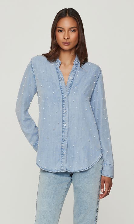 Marcello Pearl Denim Shirt