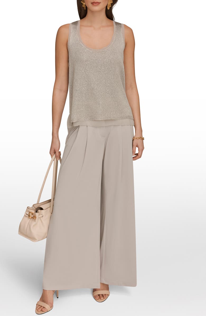 Donna Karan New York Sequin Shell Top, Alternate, color, Tuscan Grey