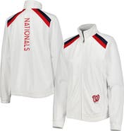 G-III 4HER BY CARL BANKS Women's G-III 4Her by Carl Banks White Washington Nationals Red Flag Full-Zip Track Jacket