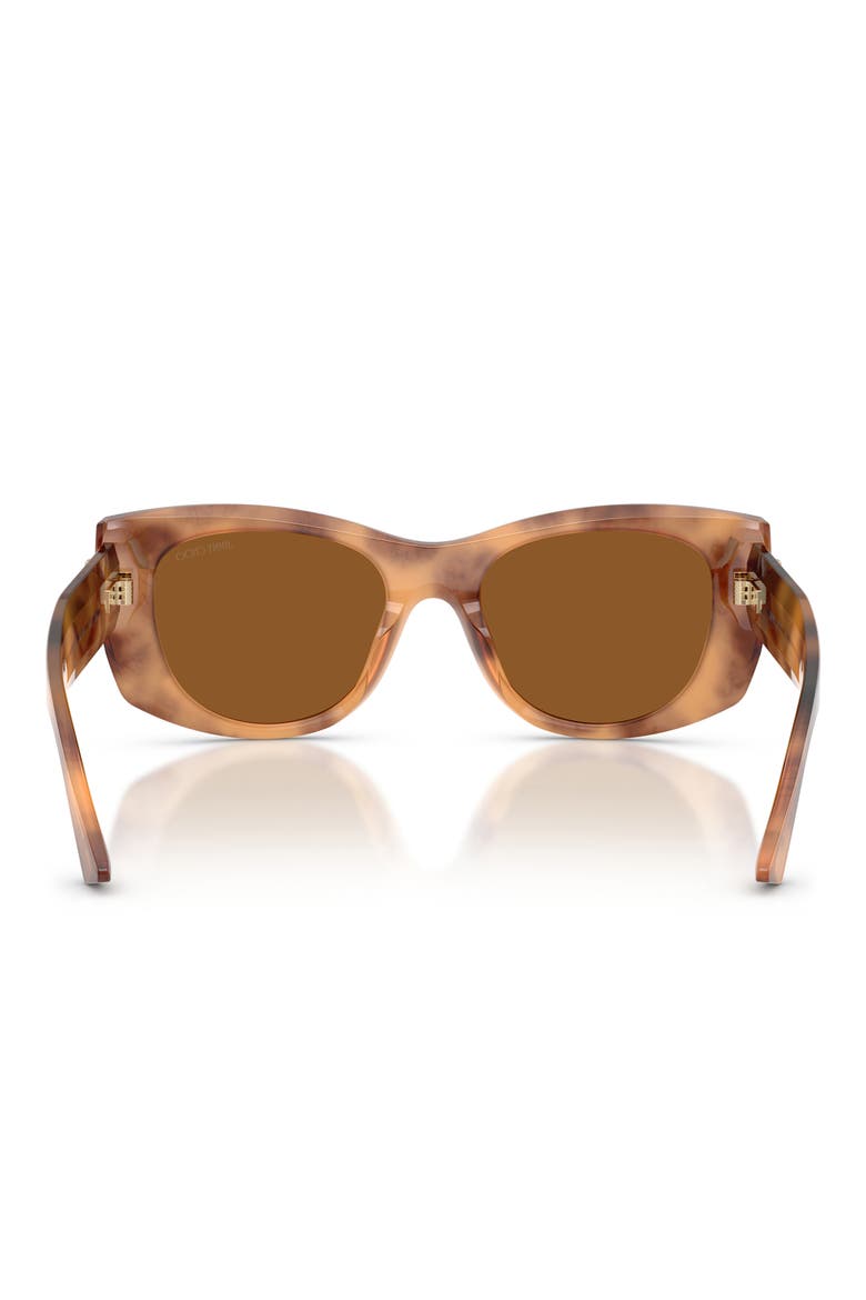 52mm Butterfly Sunglasses, Alternate, color, TAN HAVANA / DARK BROWN