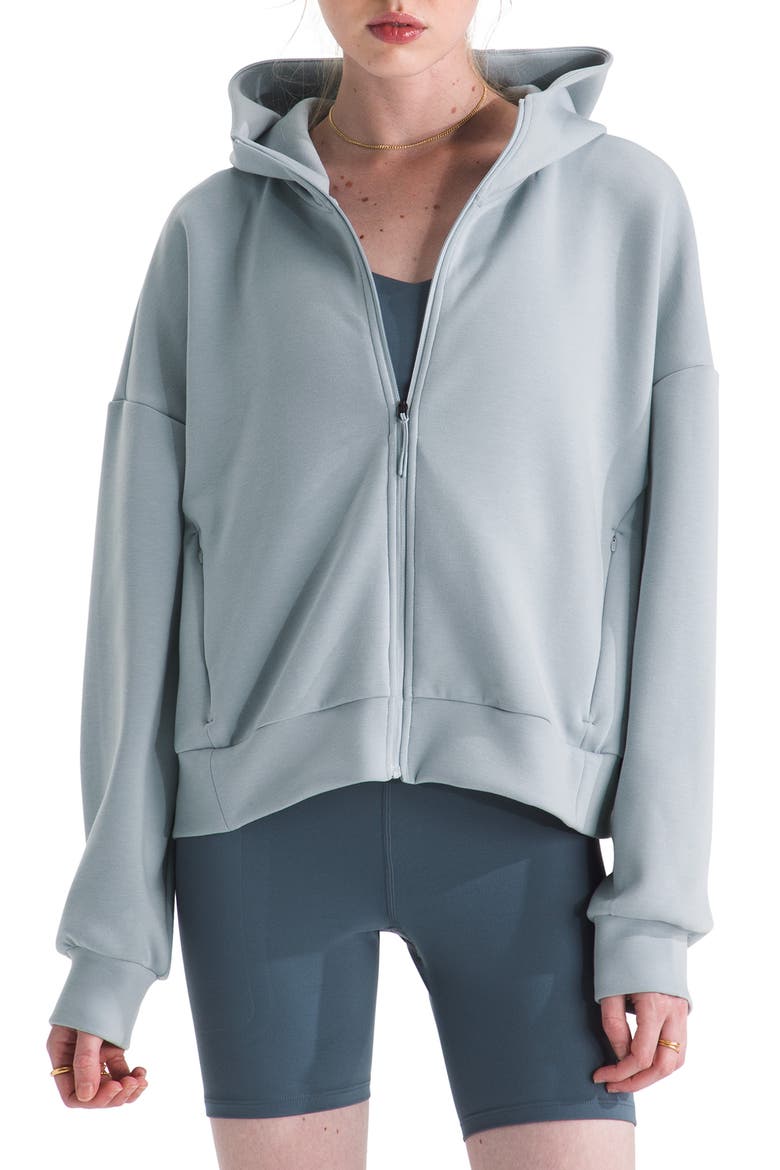 Jaida Full Zip Hooded Jacket, Main, color, FROST GREY