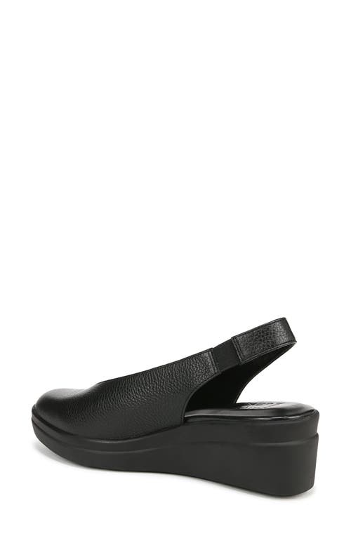 Naturalizer Sutton Slingback Platform Wedge Pump In Black/black
