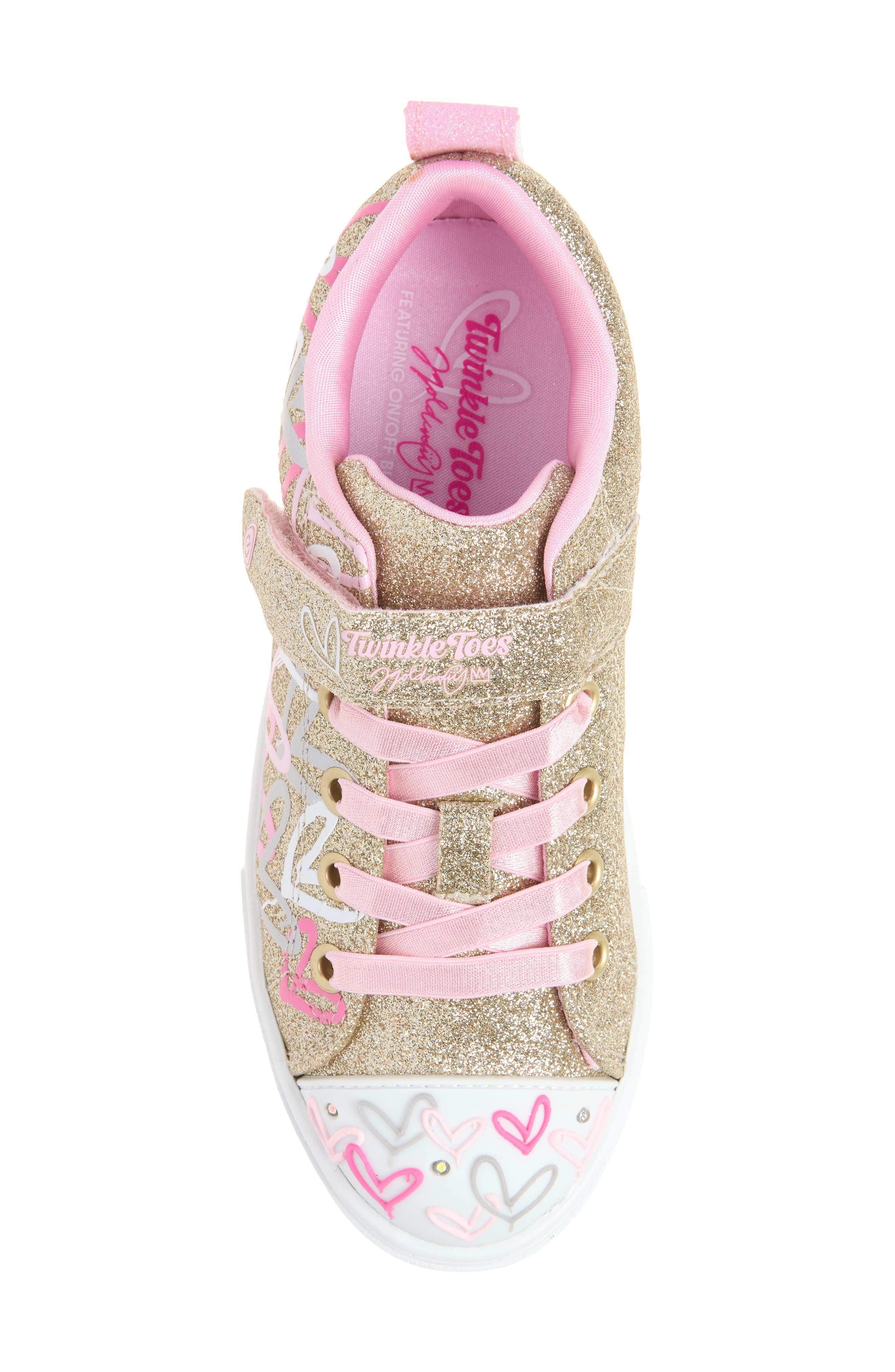 Kids' Twinkle Toes® x JGoldcrown Twinkle Sparks Love Medley Light-Up Sneaker, Alternate, color, GDMT