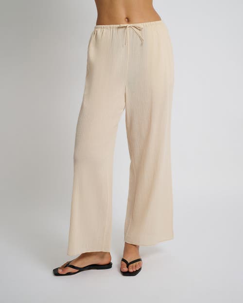 Onia Crinkle Gauze Drawstring Pant In Sandshell