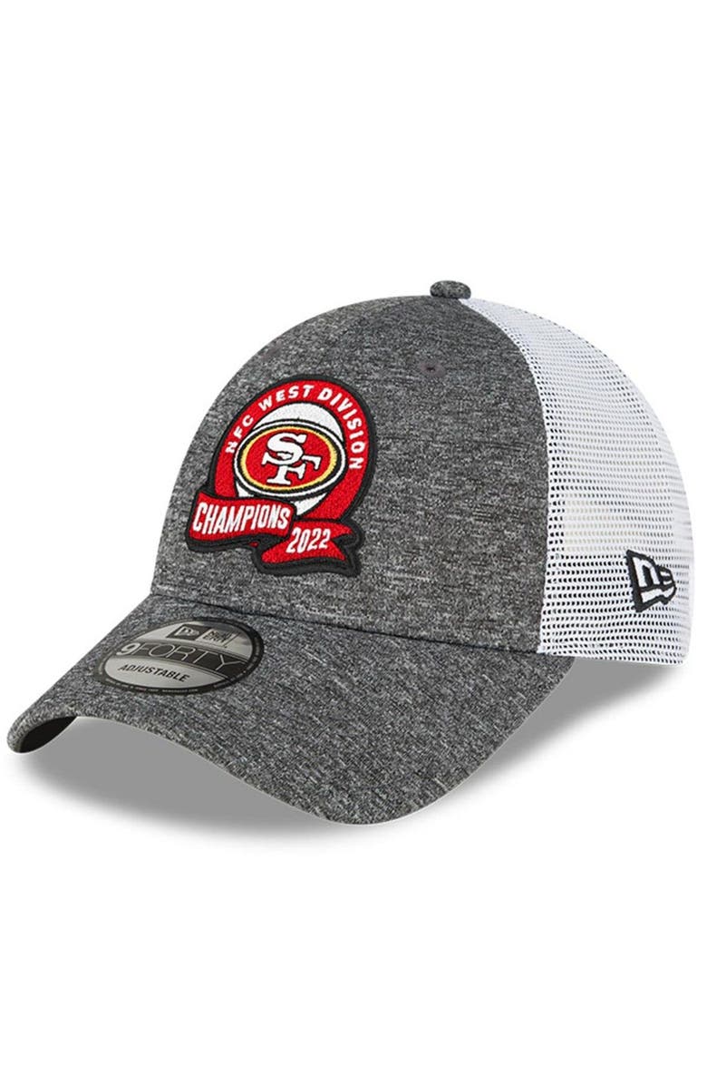 New Era Men's New Era Heather Gray San Francisco 49ers 2022 NFC West Division Champions Locker Room 9FORTY Adjustable Hat, Main, color, 