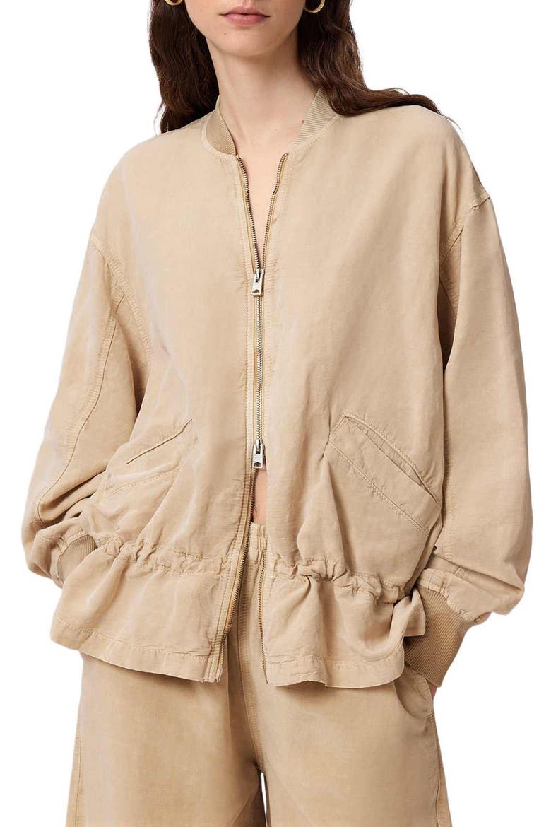 Sofi Bomber Jacket, Main, color, SAND BROWN
