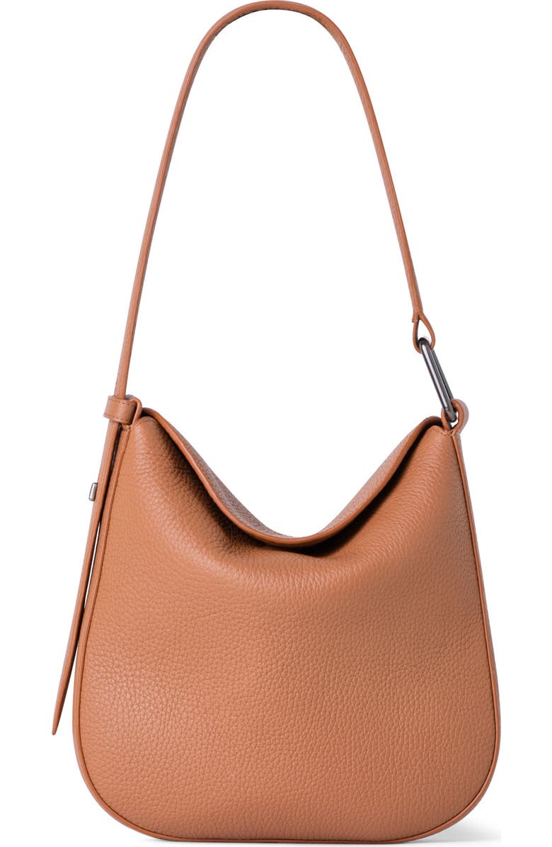 Akris Little Anna Leather Hobo Bag, Main, color, 126 Cuoio