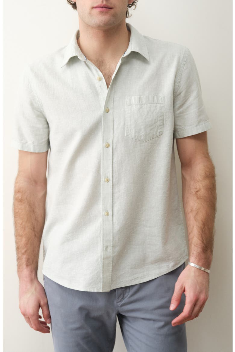 Better-Than-Linen Shirt, Main, color, ICEBERG STRIPE