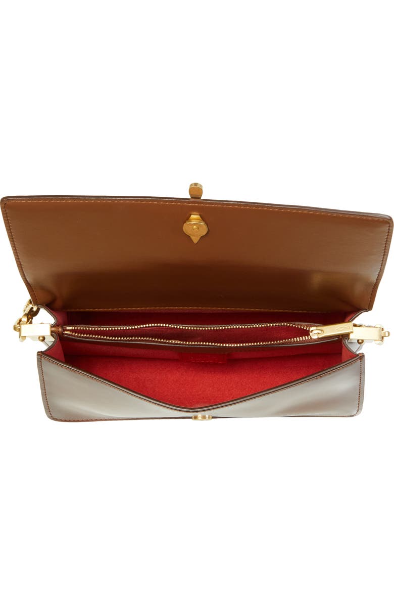 Christian Louboutin Bettina Leather Crossbody Bag, Alternate, color, X235 Cognac/Gold