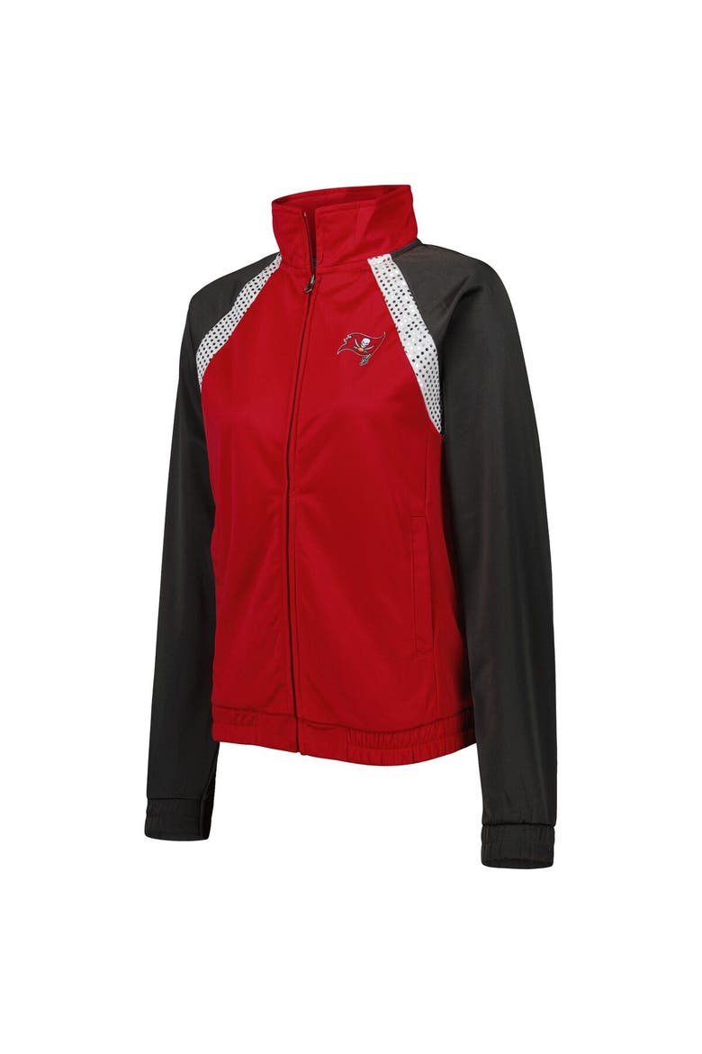 Women's G-III 4Her by Carl Banks Red/Pewter Tampa Bay Buccaneers Confetti Raglan Full-Zip Track Jacket, Alternate, color, Red