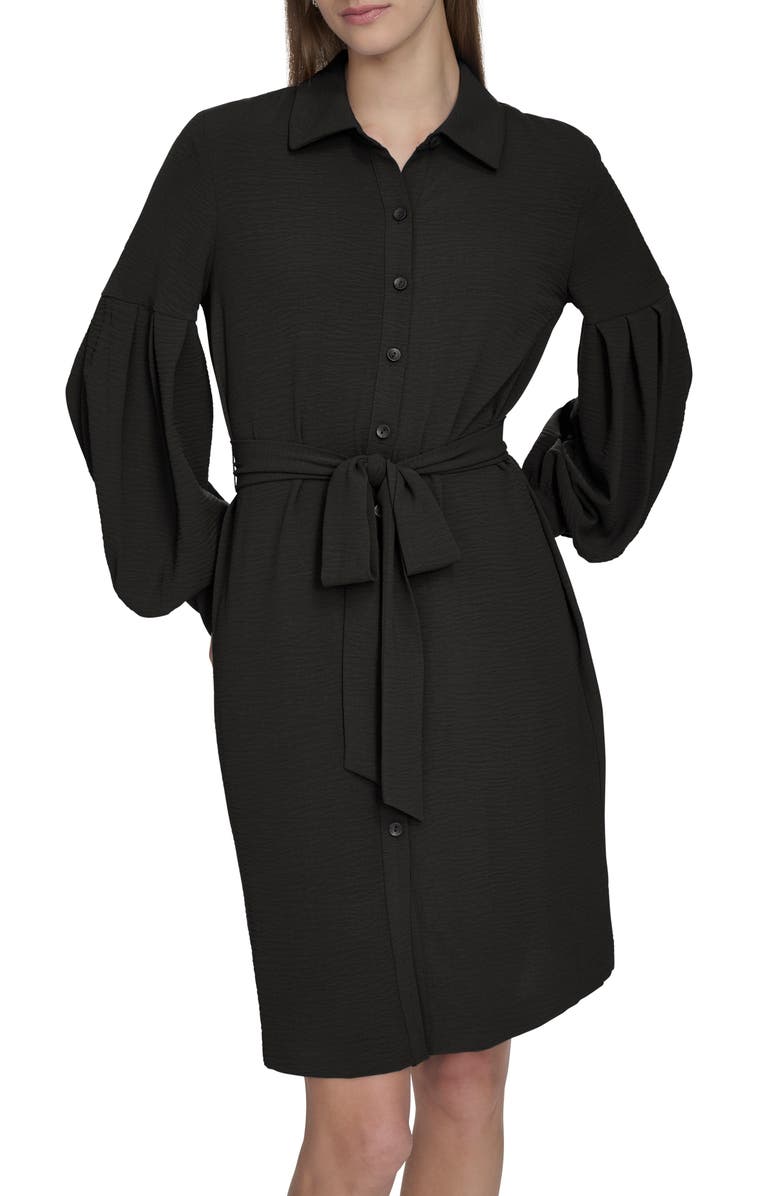 Calvin Klein Long Sleeve Gauze Shirtdress, Alternate, color, 