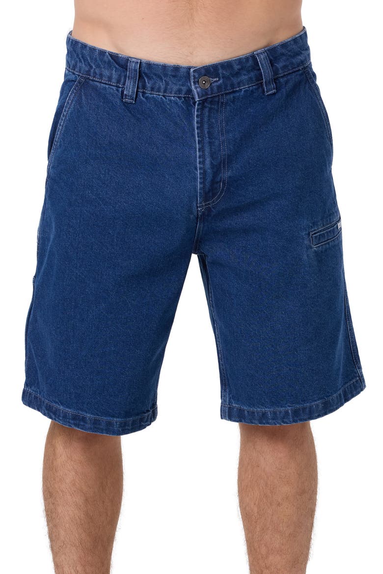 OG Dockside Utility Denim Shorts, Main, color, MEDIUM INDIGO WASH