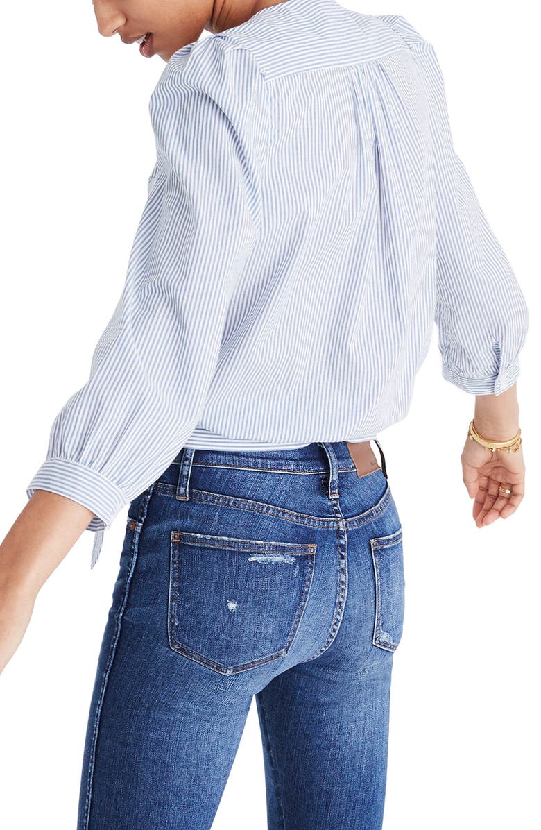 Madewell Stripe Wrap Top, Alternate, color,
