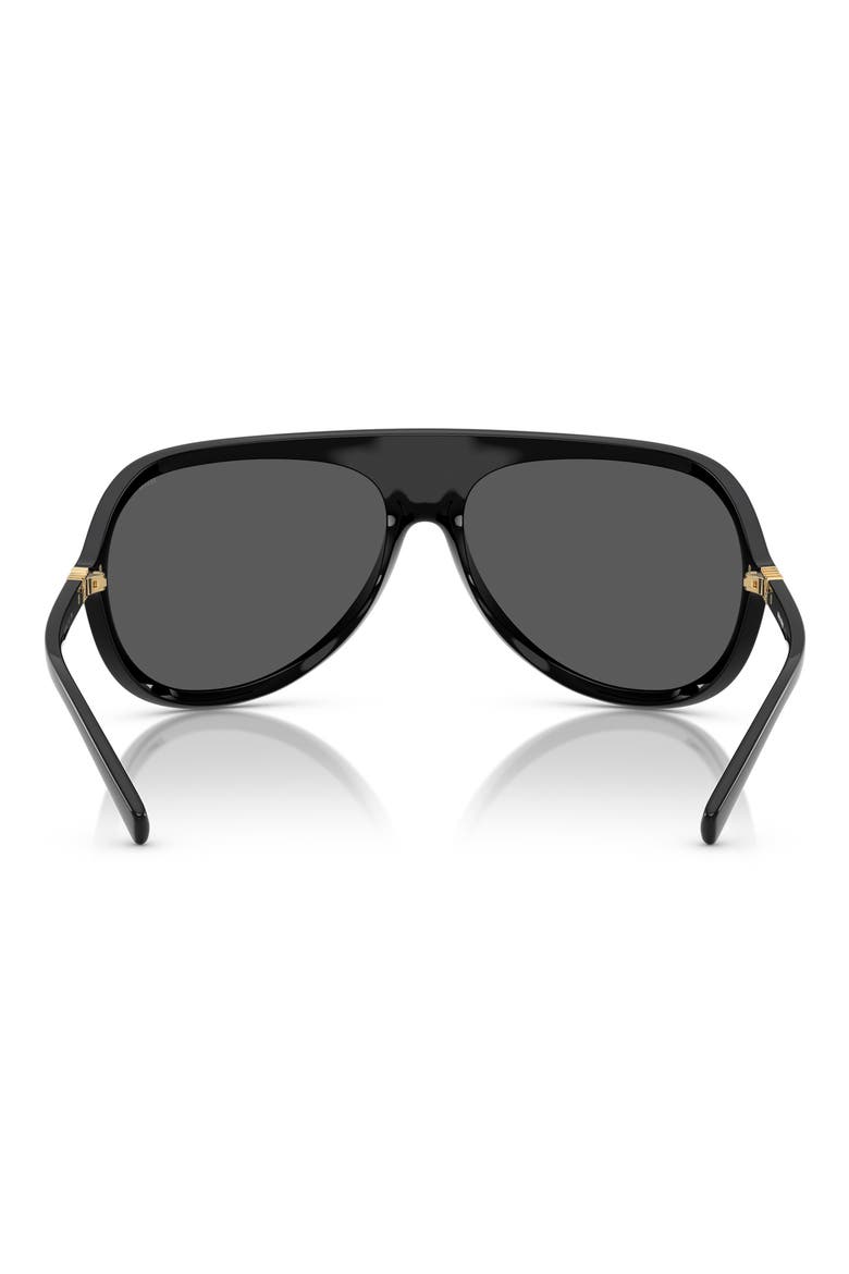 75mm Oversize Shield Sunglasses, Alternate, color, DARK GREY