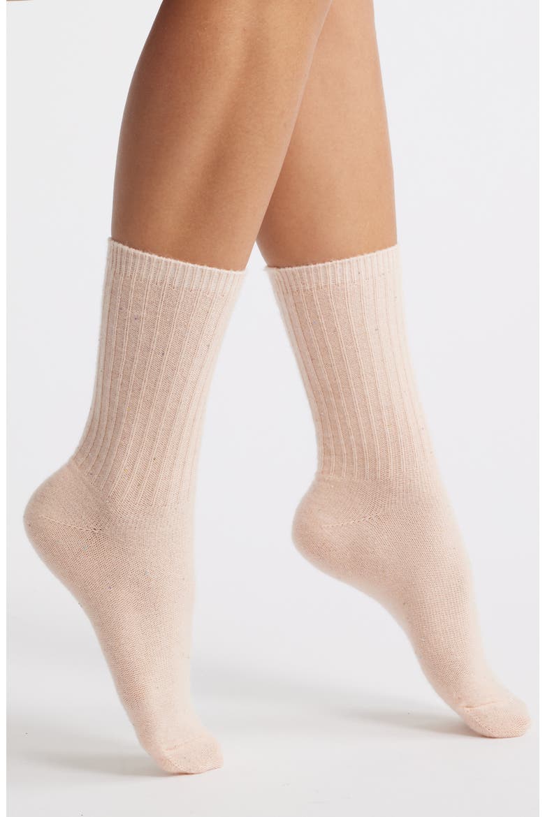 Sparkle Crew Socks, Main, color, PINK BUBBLES