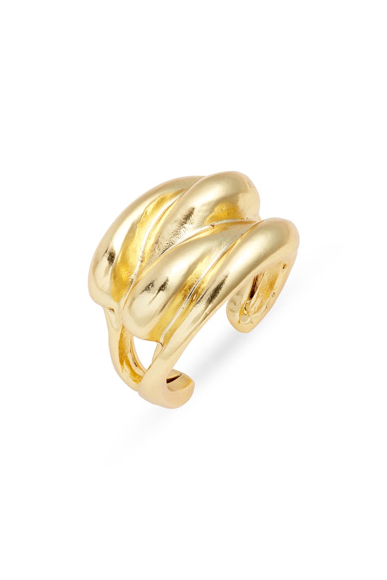 Molten Curve Bubble Ring, Main, color, GOLD