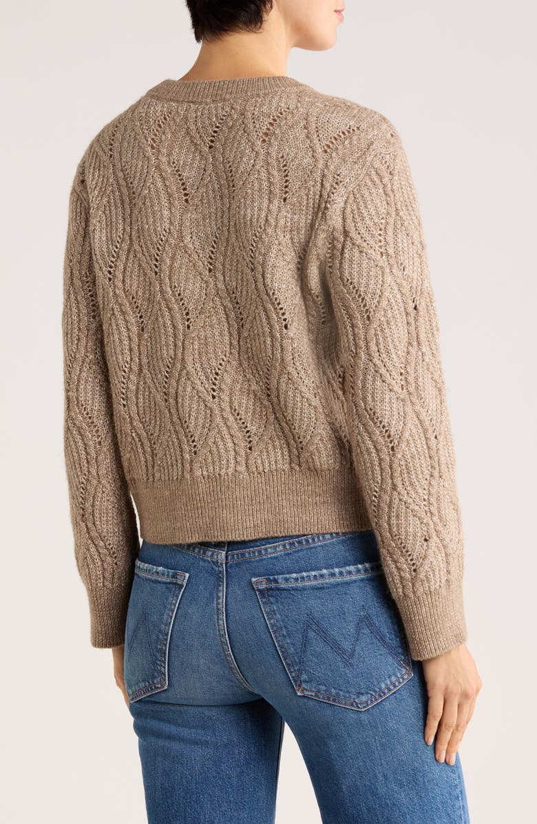 Splendid Novelty Button-Up Cardigan, Alternate, color, Dark Almond