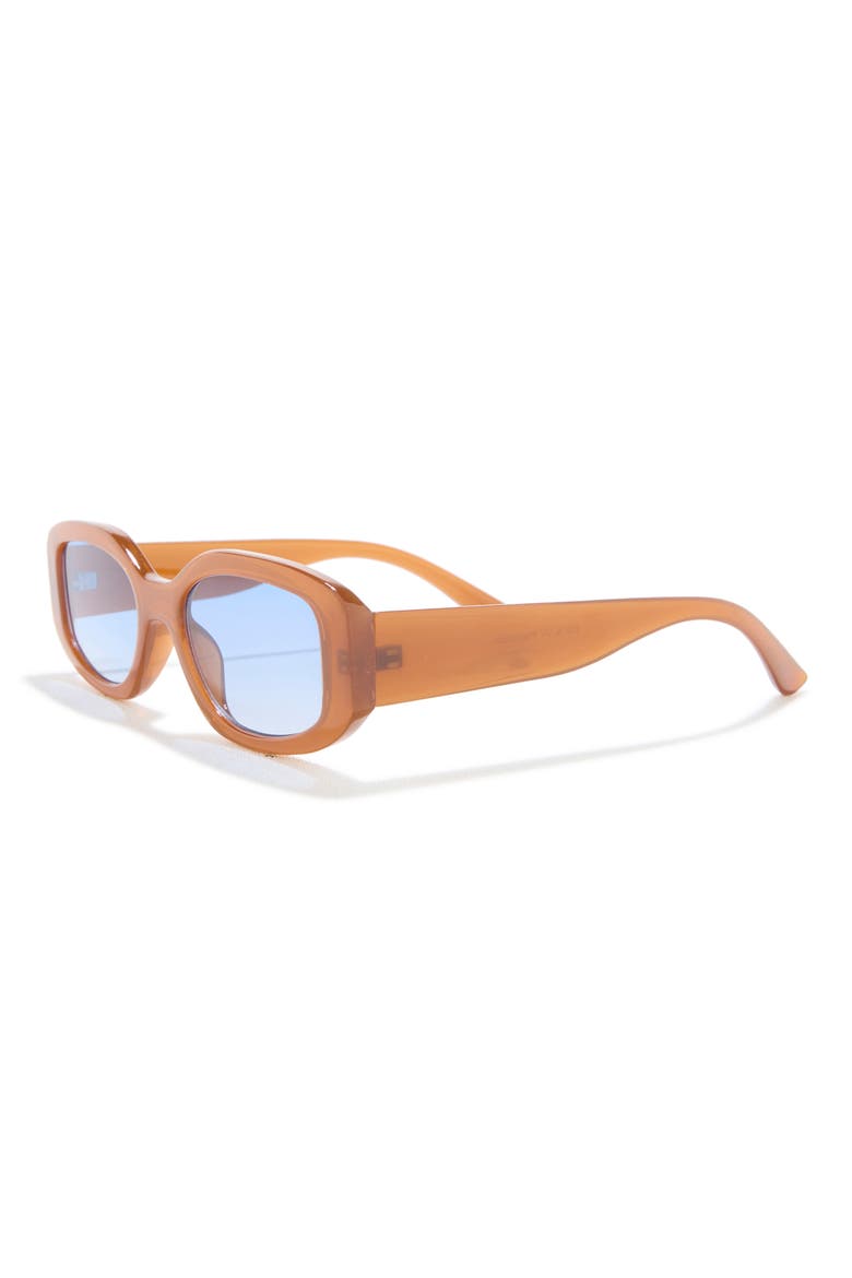 Oval Sunglasses, Alternate, color, BROWN
