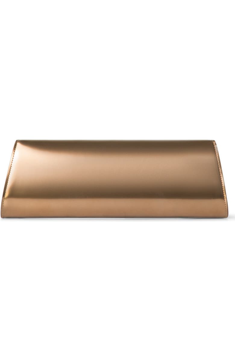 Akris Anouk Patent Leather East/West Clutch, Alternate, color, Antique Gold