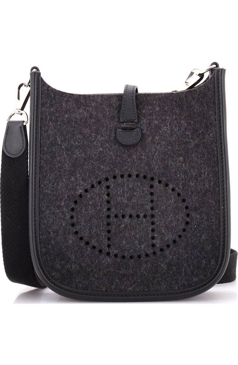 Pre-Owned Hermes Evelyne Bag Gen III Felt TPM, Main, color, Gris Moyen