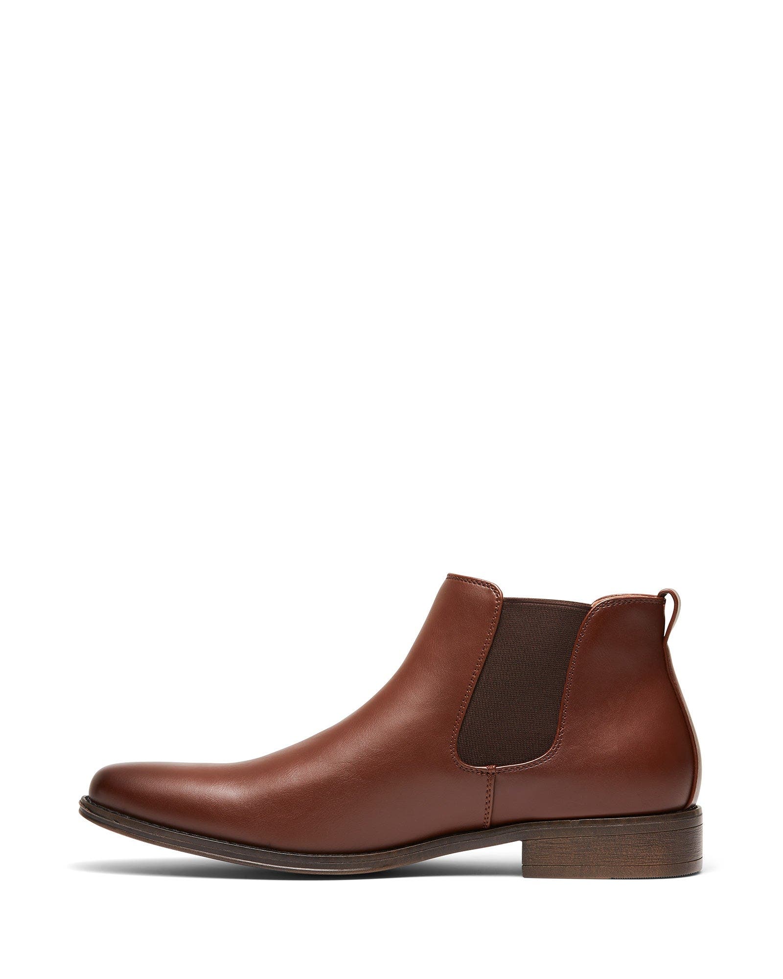 CANTERBURY round toe Chelsea dress boot, Alternate, color, Brown Pu