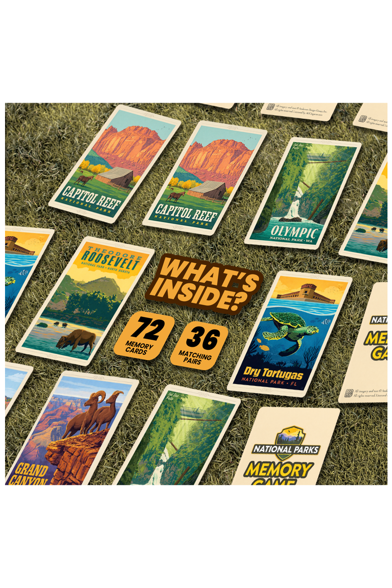 National Parks Memory Game, Alternate, color, Multicolor