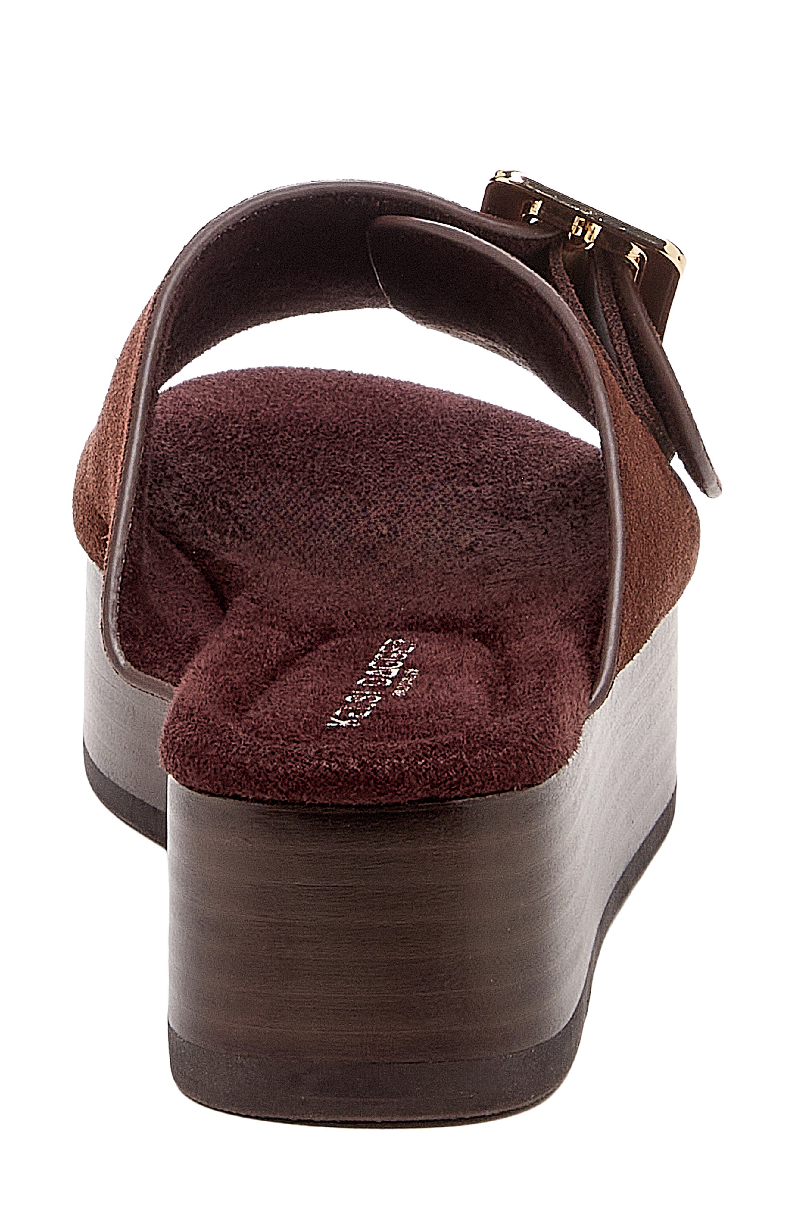 Dover Platform Slide Sandal, Alternate, color, WARM BROWN