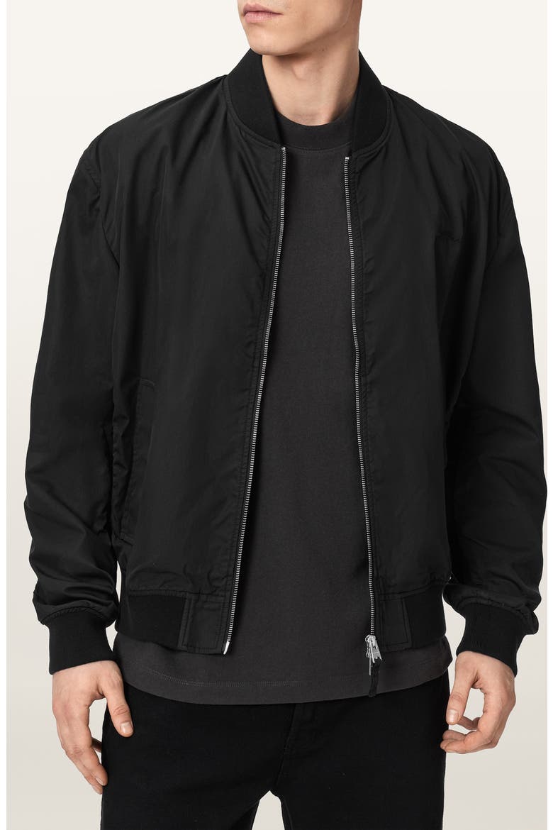 Sanders Bomber Jacket, Alternate, color, BLACK