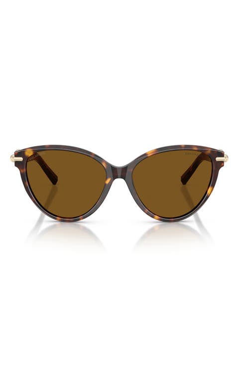 56mm Polarized Cat Eye Sunglasses