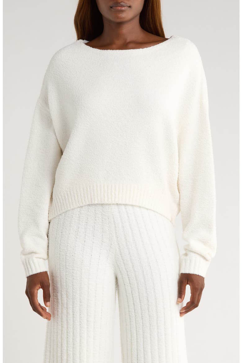 Novalie Slouchy Pullover Lounge Sweater, Main, color, CRM