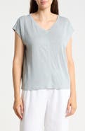 Eileen Fisher V-Neck Organic Linen T-Shirt
