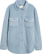 Thread & Supply Whipstitch Detail Polar Fleece Shirt Jacket
