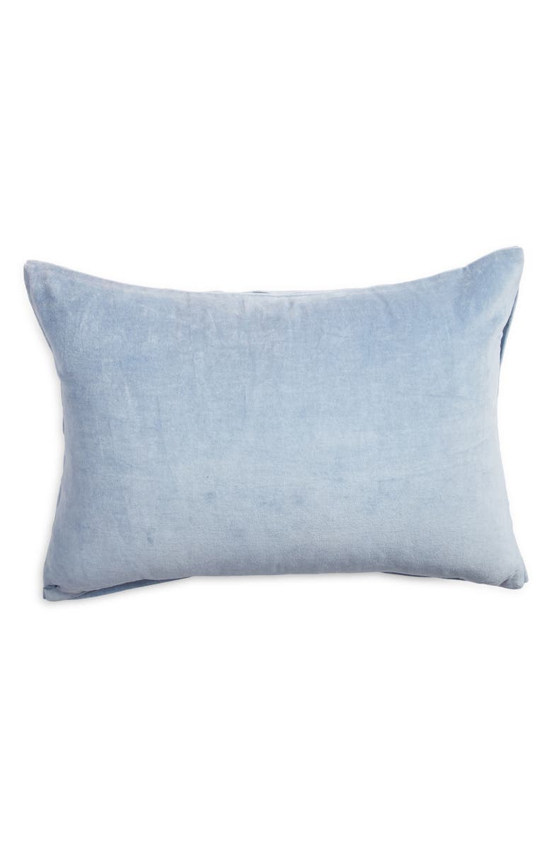 Nordstrom Pleated Velveteen Accent Pillow, Alternate, color, Blue Chip