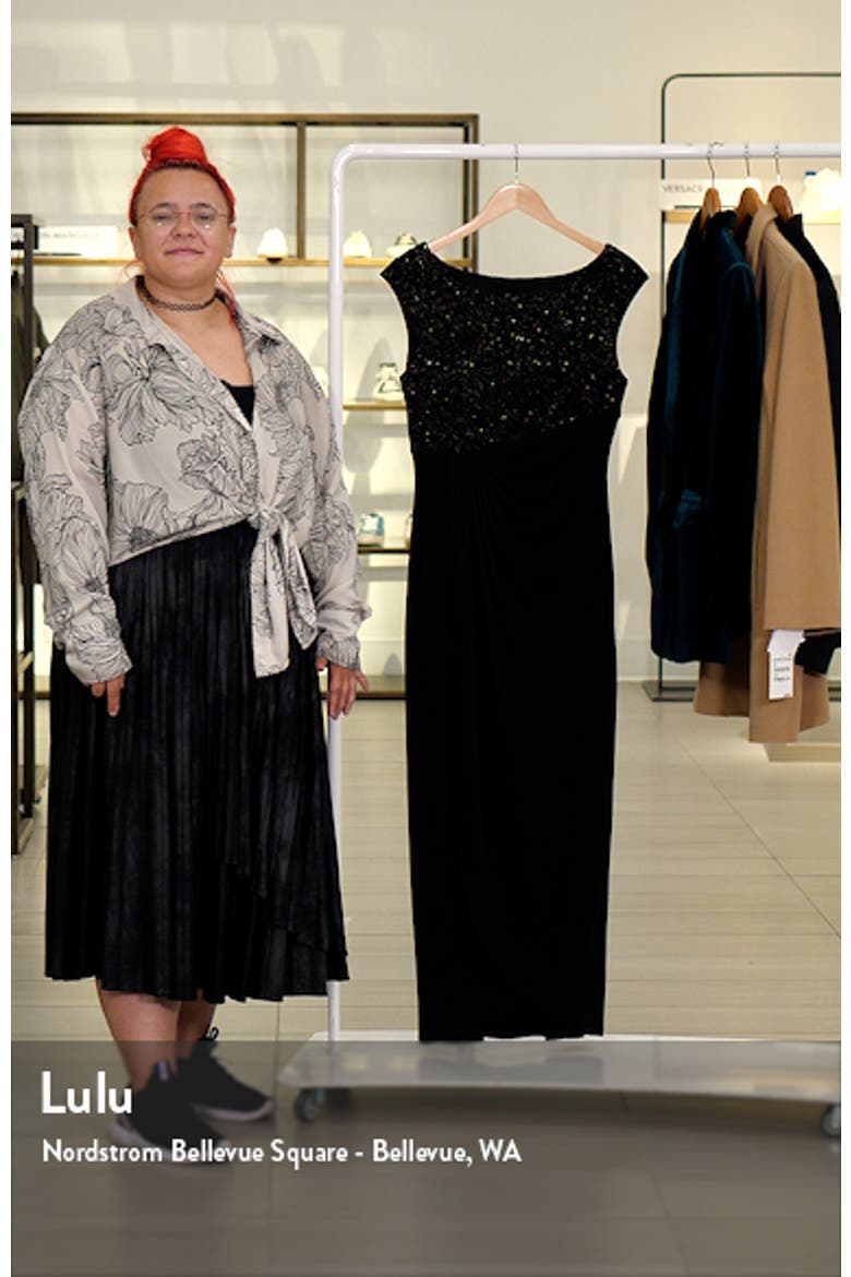 Beaded Bodice Cap Sleeve Faux Wrap Cocktail Dress video
