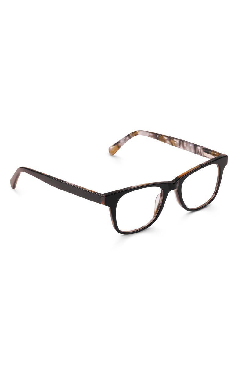 eyebobs The Director 46mm Square Reading Glasses, Alternate, color, Black Pearl Backside
