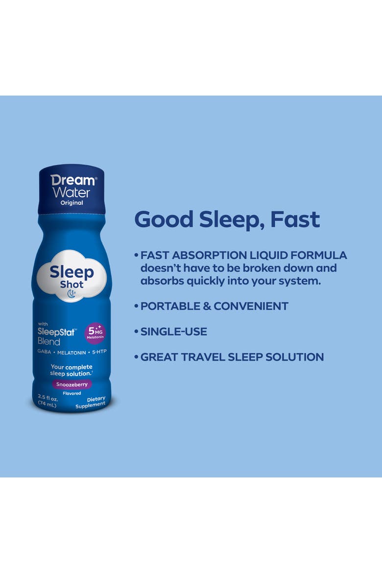Sleep Aid Supplement Drink; Melatonin 5Mg, Gaba, 5Htp;  Zero Sugar, Alternate, color, Multicolored