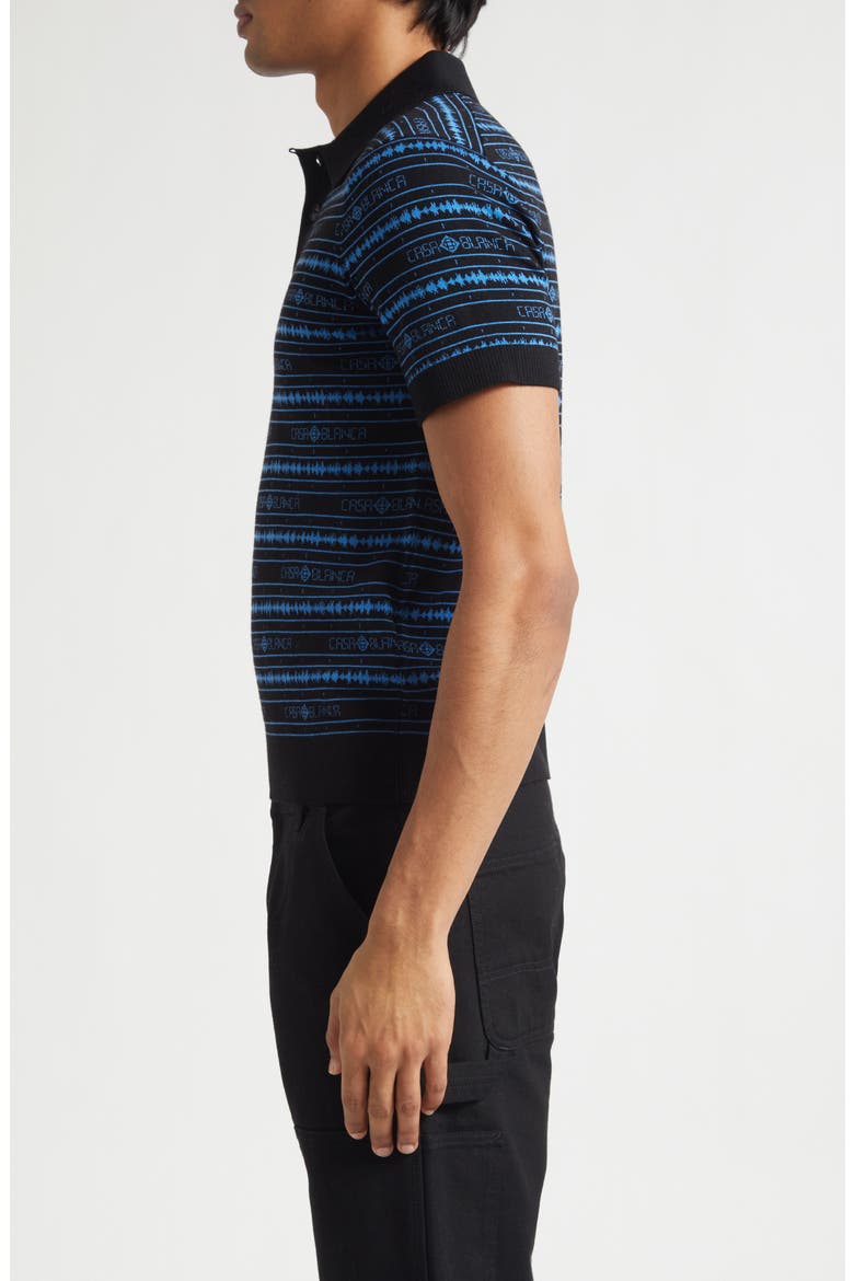 Sound Wave Logo Jacquard Wool Polo, Alternate, color, SOUND WAVE