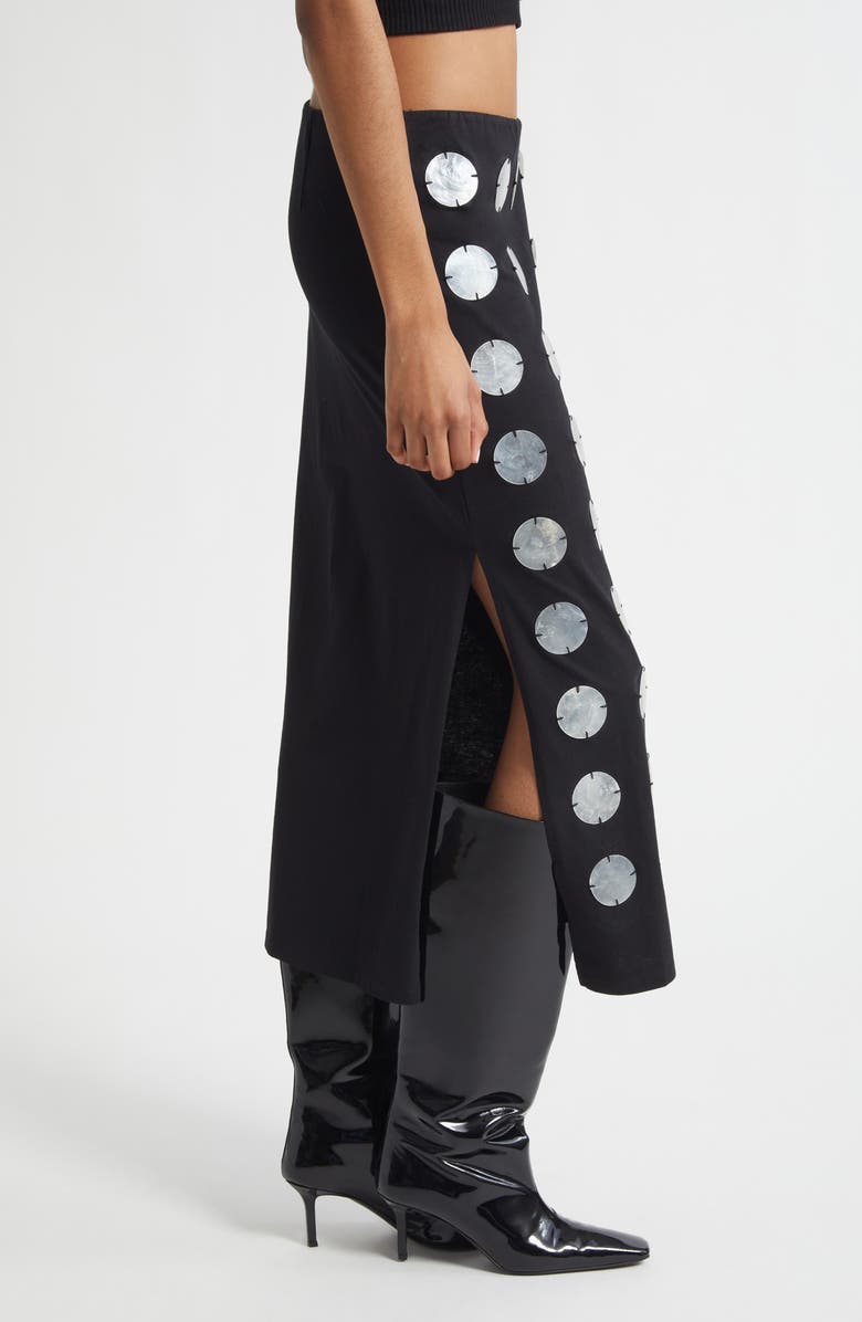 CONNER IVES Mother-of-Pearl Paillette Skirt, Alternate, color, Black