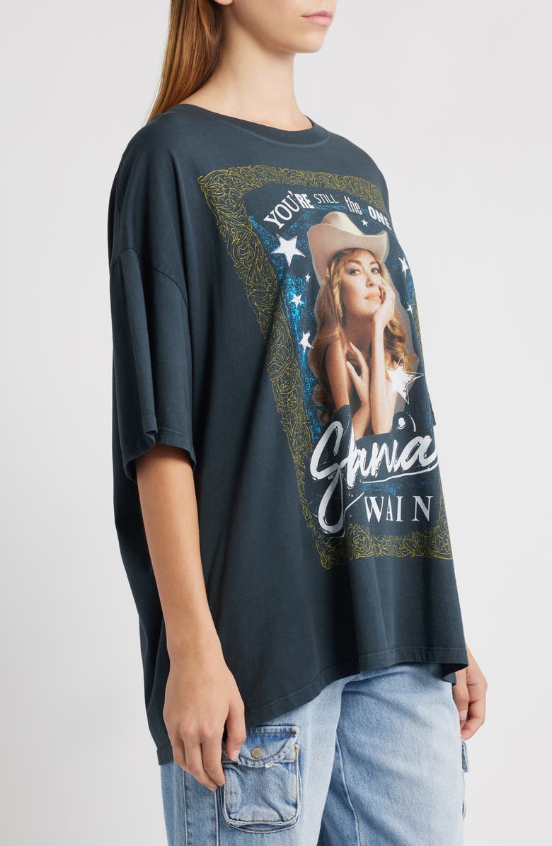 Daydreamer Shania Twain Still the One Cotton Graphic T-Shirt, Alternate, color, Vintage Black