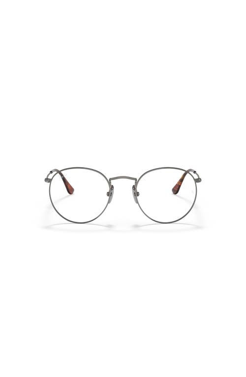 Ray Ban Ray-ban 50mm Square Optical Glasses In Metallic