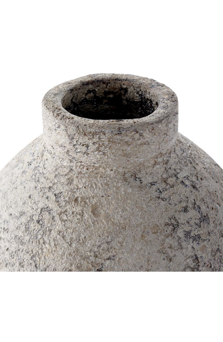GINGER BIRCH STUDIO Textured Clay Vase, Alternate, color, Beige