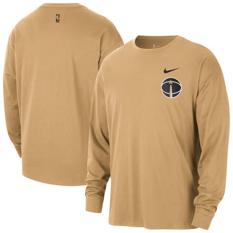 Men
s Nike  Gold Washington Wizards 2025/26 City Edition Remix Essential Logo Long Sleeve T-Shirt