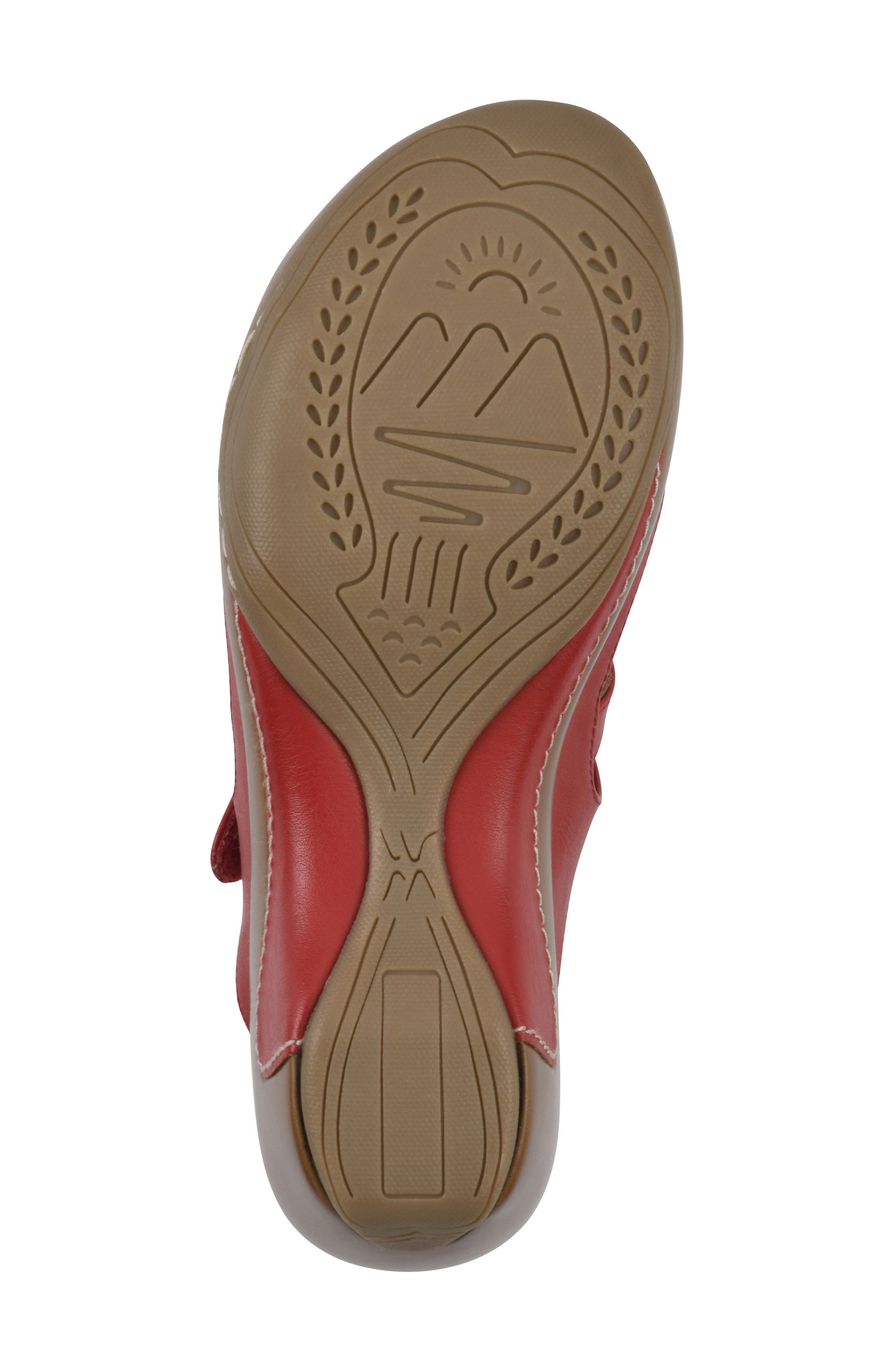 Valencia Wedge Sandal, Alternate, color, RED BURNISHED SMOOTH